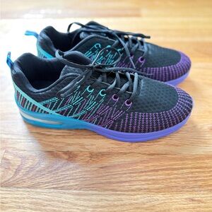 Black and Purple Athletic Shoes